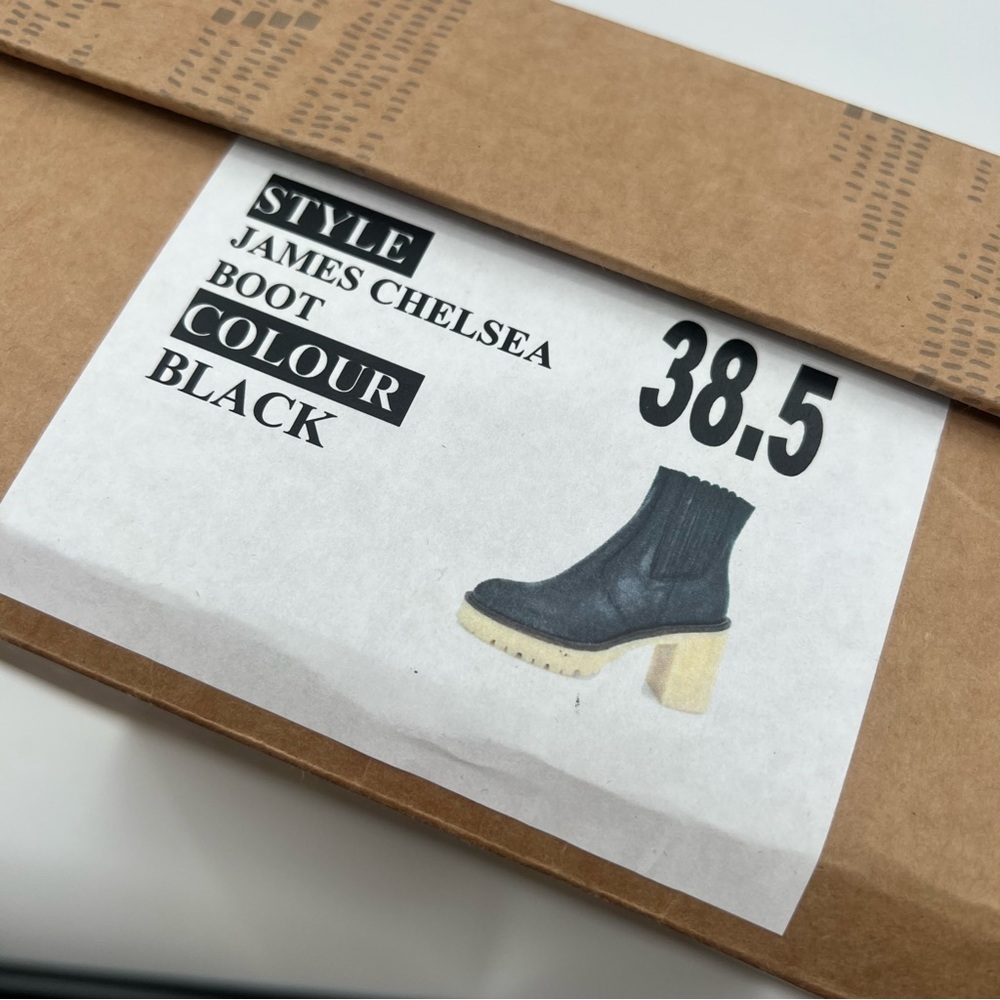NWT Free People James Chelsea Black Boots Chunky Feels Ankle Booties 38.5 US 8.5 - Picture 11 of 16